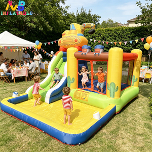Wholesale Trampoline <b>Inflatable</b> Oxford Castle Slide for Sale Fill With Water or Ocean Ball NB8811 Kids Party Home Used Inflatabl - Product Image 1