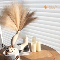 Dekorasi Pampas Buatan Kecil 55cm, Arreglo De Césped Pampas, Buket Centerpiece Pernikahan Buatan