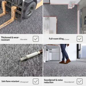 <span class=keywords><strong>Tapis</strong></span> de sol GHT commercial moderne, résistant aux taches, facile d'entretien, à poils ras, tissé à la machine, grande surface, couverture complète, insonorisant, pour bureau - Product Image 5
