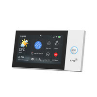Système d'alarme domestique PGST Tuya WiFi 4G, écran tactile IPS 7 pouces, application Smart Life, contrôle à distance, kit de sécurité anti-intrusion avec sirène