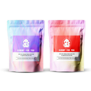 Caramelos Cremallera Gummy Packaging Comestible 3,5 1 oz Cali Packs Helado Mango Forma Mango Sabor Gummy Mylar Bag - Product Image 3