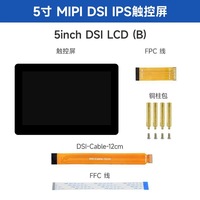 Pantalla Táctil Capacitiva de 5 Pulgadas para Raspberry PI 5/4B/3B+, Comunicación DSI, Pantalla IPS/TFT Opcional