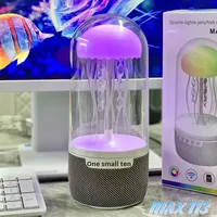 Mini-enceinte sans fil Jellyfish avec éclairage LED RGB MAX113, activée par le son, pour rythme BT, veilleuse et système audio USB