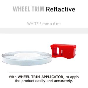 White Reflective Wheel Trim With Applicator 5mm X 6m <strong>Tire</strong> Repair Tool - Product Image 1