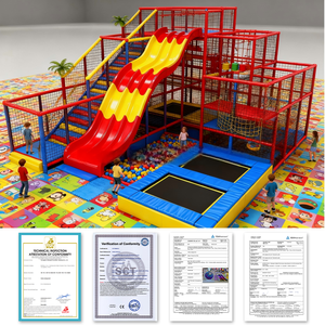 Divertido Parque de Atracciones Interior con Toboganes Iluminados, Rompecabezas, Trampolines Circulares y Paseos a Caballo para Niños - Product Image 3