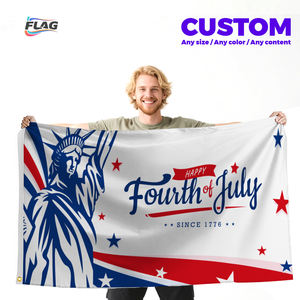 Спот 3*5 футов Полиэстер Пользовательский Флаг двусторонний высокой четкости цифровой печати логотип предприятия Стекловолоконный флагшток MOQ 1 шт. - Product Image 3