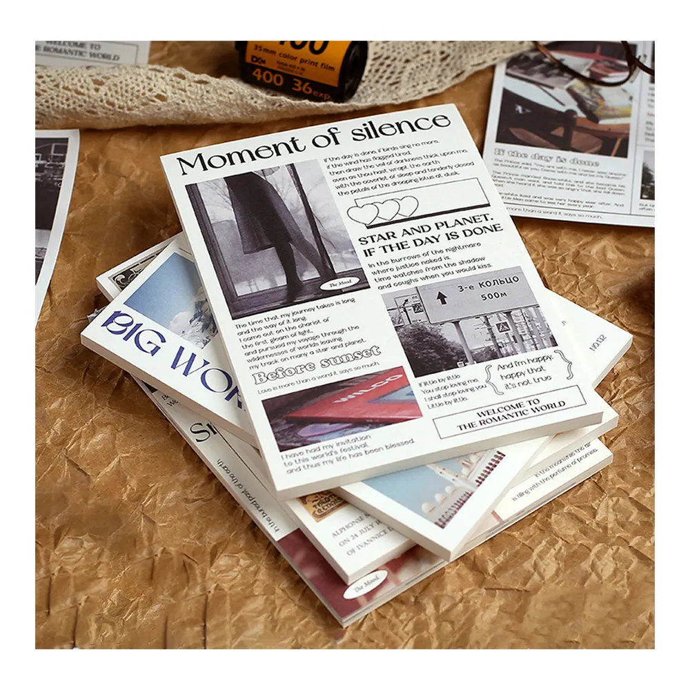 雑誌の背景ジャーナルステッカーDIY美的装飾クラフト紙ヴィンテージスクラップブッキング紙