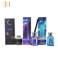 C&H Offre Spéciale – Diffuseur de Parfum d'Ambiance de Luxe en Verre avec Logo Personnalisé, Bâtonnets en Rotin, Coffret Cadeau – Vente en Gros pour la Décoration Intérieure
