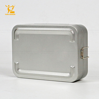 Tin smaker Großhandel Custom Logo Vintage Metall Zinn Lunchbox Oem & Odm Lebensmittel qualität Rechteck Blechdosen mit Schloss schnalle