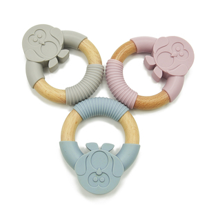 <span class=keywords><strong>Anneau</strong></span> de dentition en Silicone pour bébé, <span class=keywords><strong>jouet</strong></span> à mâcher pour bébé, sans BPA, lapin, vente en gros, 1 pièce - Product Image 1