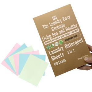 Feuilles de papier détergent à <span class=keywords><strong>lessive</strong></span> biodégradables bandes d'<span class=keywords><strong>huile</strong></span> <span class=keywords><strong>essentielle</strong></span> infusée pour nettoyer les vêtements des adultes et des bébés - Product Image 3