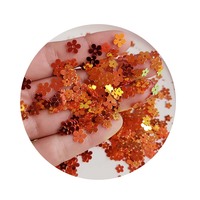 Grosir Sequin Kuku Bentuk Bunga 5mm Warna Campur Pink Merah Oranye untuk Seni Kuku DIY