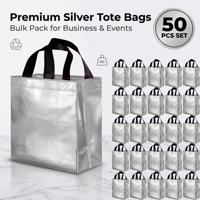 Sac fourre-tout blanc uni en non-tissé, en polypropylène (PP) Spunbond, réutilisable pour les courses, avec logo personnalisé imprimé pour promotion ou cadeau publicitaire