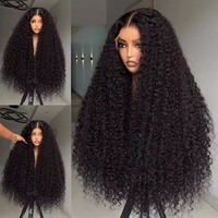 Perruque sans colle en cheveux humains indiens bruts, cuticules alignées, coupe Pixie bouclée, avec dentelle frontale HD suisse, longue et bouclée