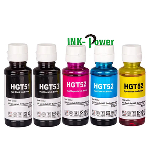 GT51 GT51XL GT52 GT52XL GT53 GT53XL GT 51 52 53 51XL 52XL 53XL Bouteille d'encre de recharge compatible couleur de qualité supérieure pour imprimante <span class=keywords><strong>HP</strong></span> GT 5810 - Product Image 1