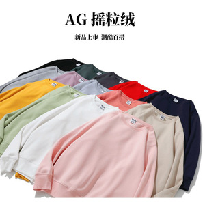 เสื้อสเวตเตอร์คอกลมผ้าฟลีซสีพื้นแขนยาวหนาขึ้นแบบยูนิเซ็กส์ทรงหลวมสำหรับวัยรุ่น SMLXL2XL3XL - Product Image 3