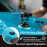 Polisseuse rotative pour voiture Car Shield 5 pouces 125 mm 1200 W, machine à polir et cirer pour le detailing automobile