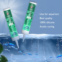 Scellant silicone acetoxy à base d'acide, transparent, imperméable, adhésif à forte adhérence pour grands aquariums en verre