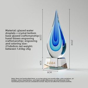 Trophée de luxe en verre <span class=keywords><strong>cristal</strong></span> émaillé ancien gravé, prix de la persévérance personnalisé, style commémoratif pour réunion annuelle - Product Image 5