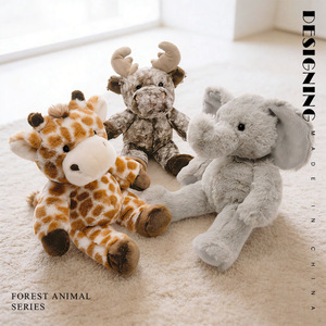 Simpatici Pupazzi di Animali Seduti, Peluche di Procione e Tigre, Giocattoli in Peluche, Bambole Imbottite - Product Image 2