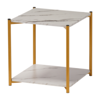 Table basse de salon à double plateau sur roulettes, moderne, créative et simple, chariot de rangement multifonctionnel pour collations
