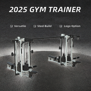 Peralatan kebugaran latihan kekuatan Gym komersial 8 pelatih dasar dengan fitur baja yang dapat disesuaikan untuk pekerjaan binaraga dan kaki - Product Image 2