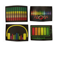 Más de 1000 diseños DJ Light Up And Down El Panel Sound Activated LED T-Shirt Panel Custom El Panel para T-shirt Cap