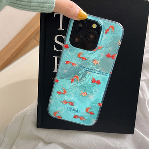 เคสโทรศัพท์ลาย KOI Laser <span class=keywords><strong>ฟ</strong></span>อ<span class=keywords><strong>ย</strong></span>ล์สี<span class=keywords><strong>ฟ</strong></span>้าสำหรับ Iphone16 PRO MAX สำหรับเด็กผู้หญิงเคสนิ่มสว<span class=keywords><strong>ย</strong></span>งาม - Product Image 1