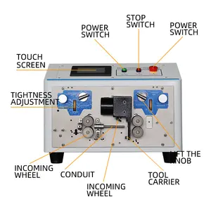 ماكينة قطع الأسلاك الكهربائية الصغيرة الأوتوماتيكية ZJ-8006، ماكينة قطع الأسلاك النحاسية، آلة تقشير وقطع الأسلاك