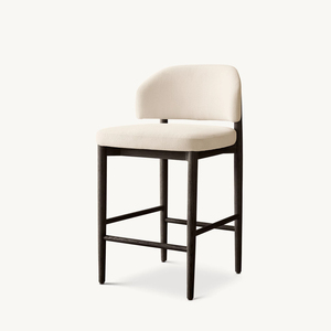 Tabouret de comptoir en bois de style moderne pour la cuisine villa club, design pour la restauration à usage commercial, comptoir de bar et <span class=keywords><strong>chaise</strong></span> en tissu - Product Image 6