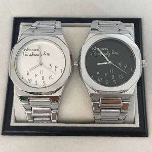 Orologio da Polso al Quarzo in Acciaio Inossidabile Ottagonale con Slogan Divertente, Quadrante Irregolare con Numeri Unici e Citazioni Umoristiche, Ideale per Regalo e Uso Quotidiano - Product Image 5