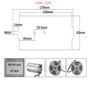 มอเตอร์แบบมีแปรงถ่าน 550w และ 400w 220v และ 110v รุ่น 83ZYT001 / 83ZYT002 / 83ZYT007 0618-150 มินิมอเตอร์วินซ์ - Product Image 6