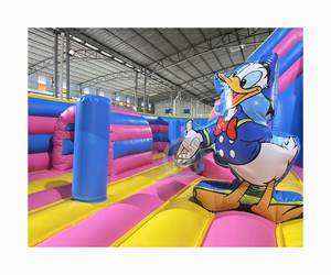 Gonfiabile a Tema <span class=keywords><strong>Paperino</strong></span> con Scivolo, Parco Giochi Gonfiabile Commerciale Combinato - Product Image 4