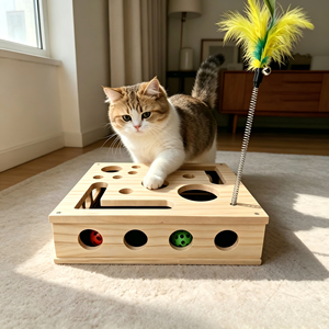 Wood <strong>Cat</strong> Nail File Scratcher Felines Files Claws Maze <strong>Box</strong> Stress Free Alternative to Clippers <strong>Cat</strong> <strong>Scratch</strong> Puzzle Enrichment <strong>Box</strong> - Product Image 3