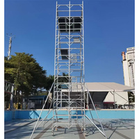 Tour d'échafaudage mobile pliable en aluminium, conçue pour un transport et une installation faciles