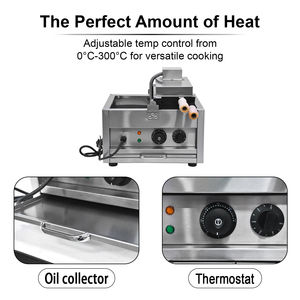 Коммерческая электрическая машина для приготовления тайяки и вафельных палочек из нержавеющей стали с антипригарным покрытием, автоматическая, высокопроизводительная, для пекарен - Product Image 4