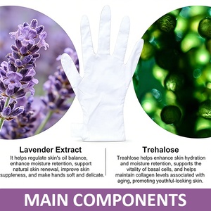 Luxury Private Label Lavender Essential Oil Hand Care <b>Gloves</b> Smooth Delicate Hand Spa Mask Glycerin Trehalose for Mixed Skin - Product Image 4