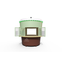 Chariot alimentaire mobile géant personnalisé en forme de tasse à café – Kiosque à café extérieur 3D original pour boutique de boissons de rue et vendeur de festival