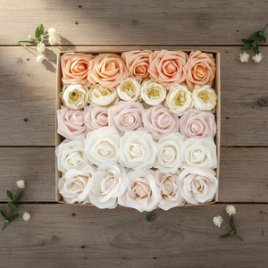 <span class=keywords><strong>AM</strong></span>-WDE07 Ammy Cajas Decorativas para Flores Artificiales de Boda, Caja de Rosas Blancas y Rosas, Materiales para Ramos de Flores DIY - Product Image 2