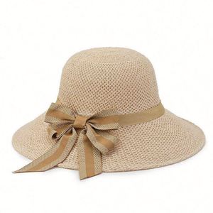 Custom Sunscreen Wide Brim Summer Leisure Printed Outing Foldable Beach Sun <b>Straw</b> <b>Hat</b> Women - Product Image 2