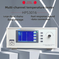 Testeur de température multi-canaux en plastique HPS3016 avec écran LCD, communication USB, stockage de données, température personnalisable, OEM/ODM