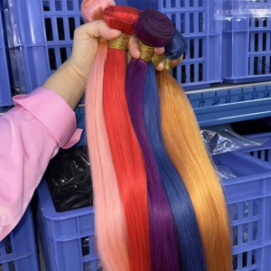 Extensions de cheveux humains colorés de qualité supérieure 2026, grand stock, double trame, couleur rose gingembre blond - Product Image 4