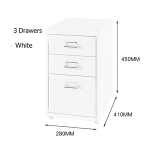Mobile Drawer <b>Cabinet</b>, Rolling Storage Dresser with Wheels, <b>Metal</b> Drawer Unit for Home, Office & Salon - Product Image 1