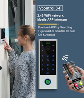 Interphone vidéo intelligent WIFI Tuya avec caméra 2MP, étanche, extérieur, prend en charge la carte TF, système d'interphone vidéo avec empreintes digitales