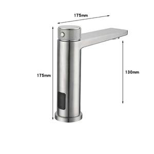 <span class=keywords><strong>Grifo</strong></span> de <span class=keywords><strong>lavabo</strong></span> de un solo orificio para baño infrarrojo de inducción fría y caliente de doble control de acero inoxidable para <span class=keywords><strong>lavabo</strong></span> transfronterizo de Hotel - Product Image 3