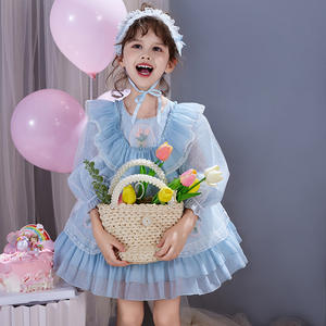 Abito Formale Lolita per Ragazze - Vestito da Principessa a Maniche Lunghe - Orlo Arricciato, Bordi in Pizzo, Dettagli in Paillettes in Poliestere - Product Image 2