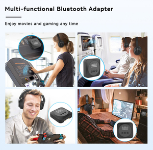 Wireless <strong>Bluetooth</strong> Transmitter Airplane <strong>Headphone</strong> <strong>Adapter</strong> for Airplane Flight Video Games TV - Product Image 5