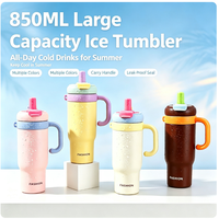 Nouvelle tasse isotherme élégante à haute capacité, résistante à la glace, en acier inoxydable 316, résistante aux chutes, tasse thermique portable