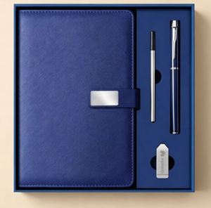 Promotional Luxury Gift Items <b>Notebook</b> <b>A5</b> Leather Journal Customized Business Office Diary Corporate Gift Set With Pen - Product Image 4