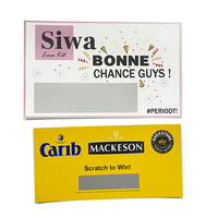 Impression personnalisée papier d'art à gratter jeu de loterie jouer à gratter cartes de billets